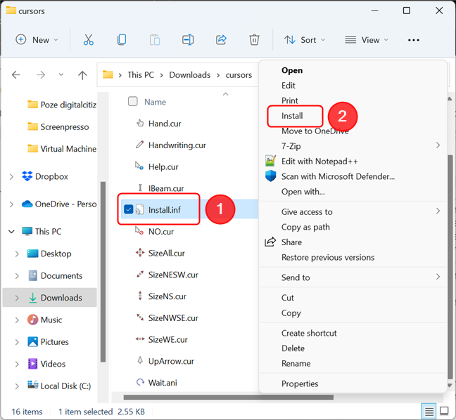 How to install custom mouse cursors in Windows - Digital Citizen
